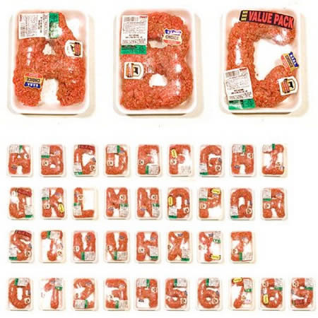 12 Alphabets made of Objects - alphabet art, food alphabet - Oddee