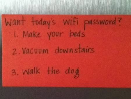 Hilarious parental WiFi negotiation note