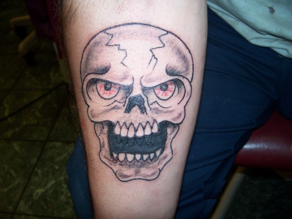 Blackwork 3d Illusion Skull tattoo  Best Tattoo Ideas Gallery