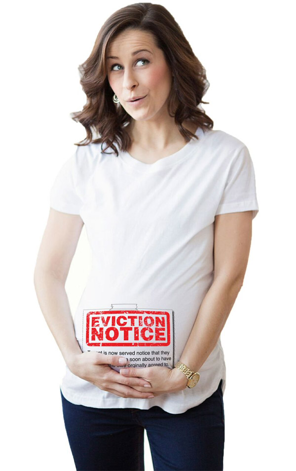 Pregnancy Shirt funny Maternity T Shirt eviction Notice 